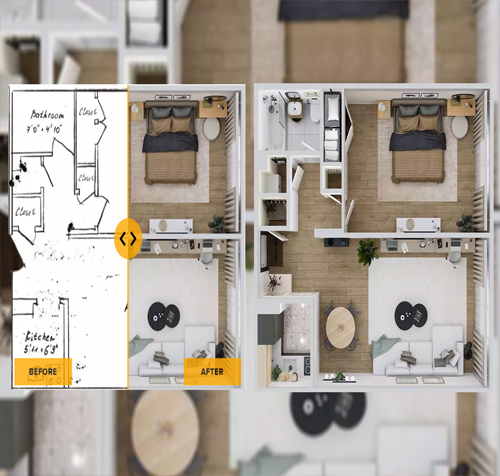 2D & 3D interior layout design services in delhi